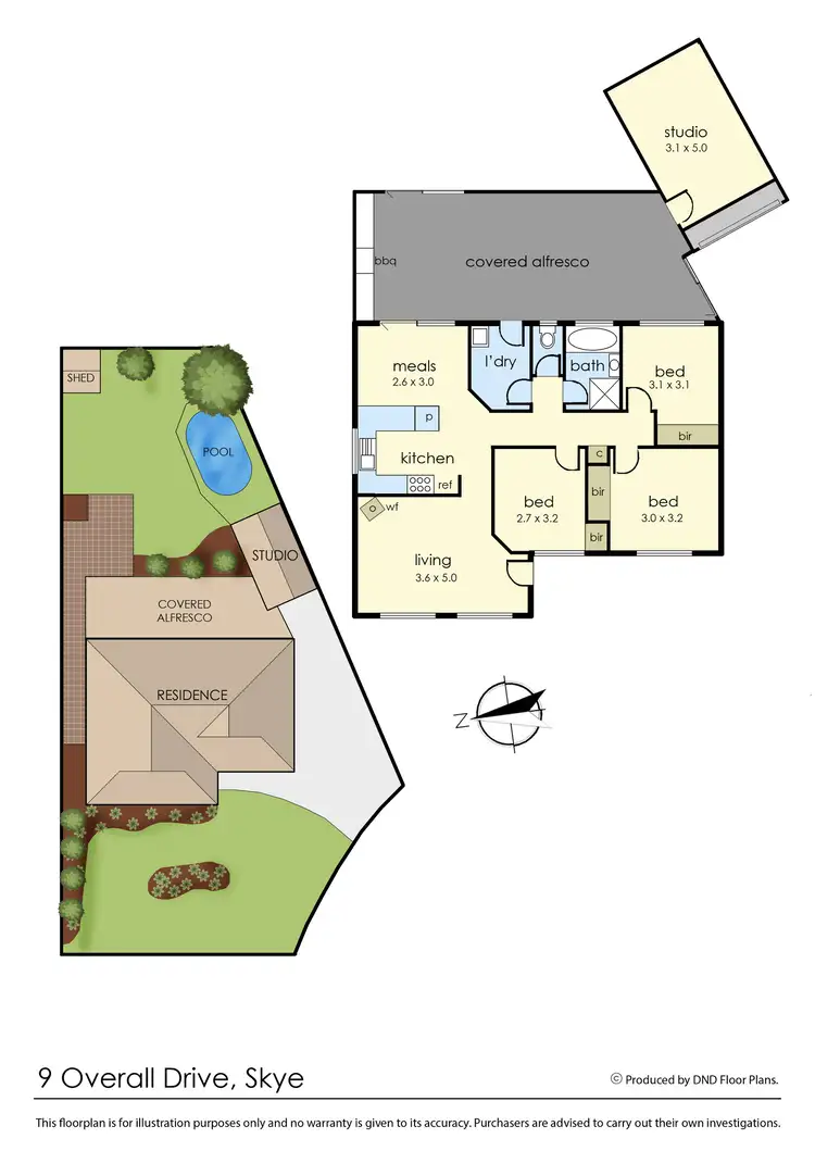 Floorplan of Homely house listing, 9 Overall Drive, Skye VIC 3977