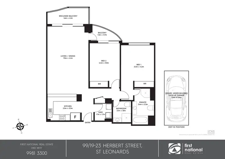 Floorplan of Homely apartment listing, 99/19-23 Herbert Street, St Leonards NSW 2065