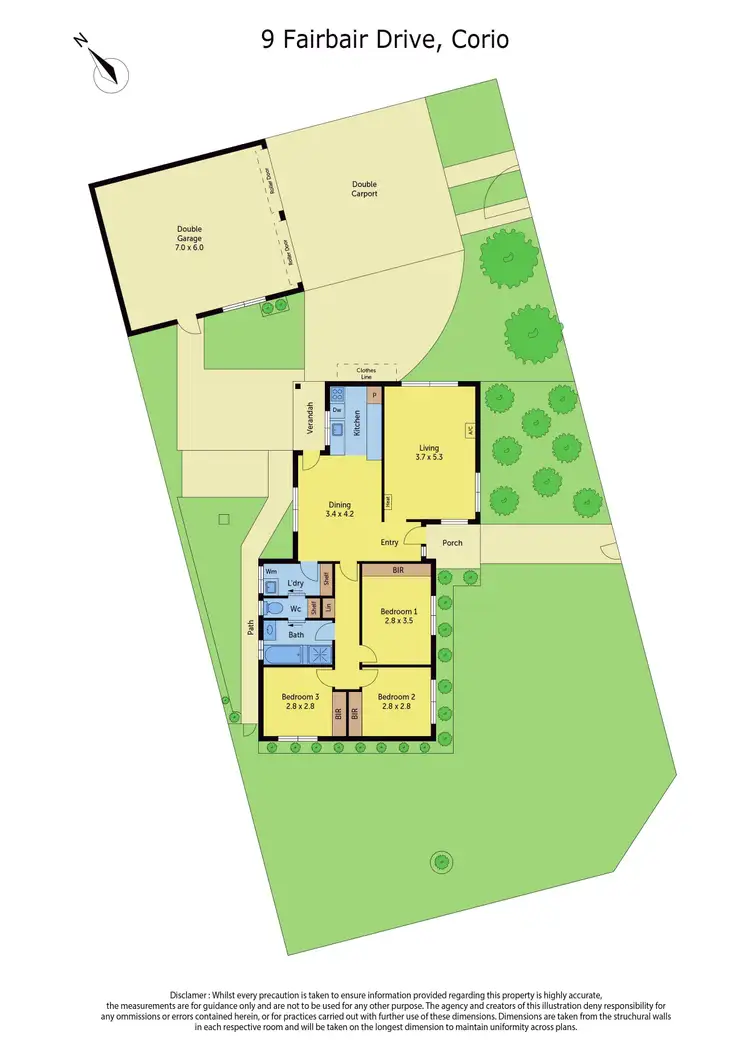 Floorplan of Homely house listing, 9 Fairbairn Drive, Corio VIC 3214