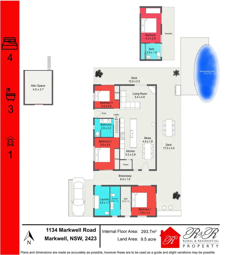 Floorplan of Homely rural property listing, 1134 Markwell Road, Bulahdelah NSW 2423