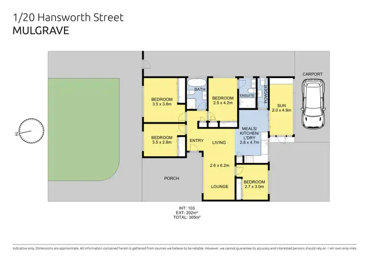 Floorplan of Homely unit listing, 1/20 Hansworth Street, Mulgrave VIC 3170