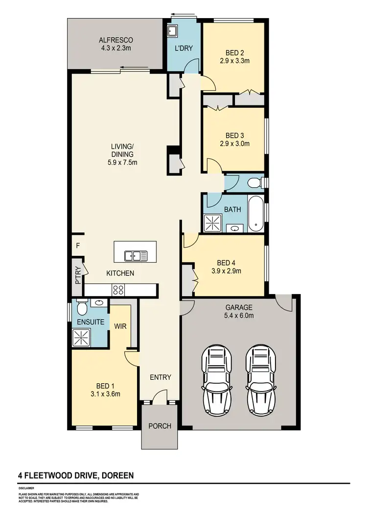 Floorplan of Homely house listing, 4 Fleetwood Drive, Doreen VIC 3754