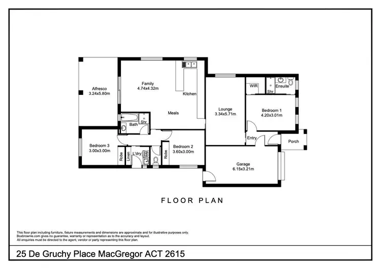 Floorplan of Homely house listing, 25 De Gruchy Place, Macgregor ACT 2615