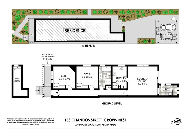 Floorplan of Homely house listing, 153 Chandos Street, Crows Nest NSW 2065