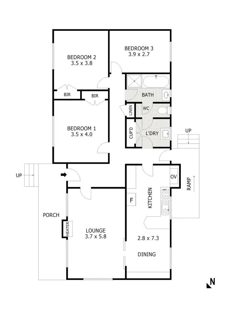 Floorplan of Homely house listing, 58 Sailors Gully Road, Eaglehawk VIC 3556