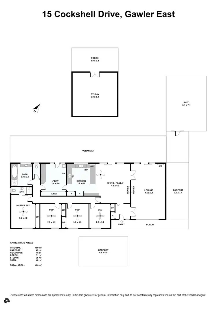 Floorplan of Homely house listing, 15 Cockshell Drive, Gawler East SA 5118