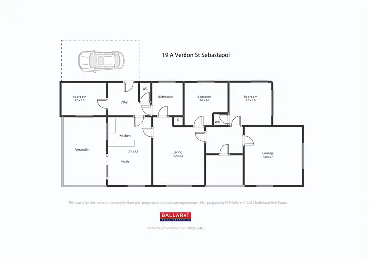 Floorplan of Homely house listing, 19A Verdon Street, Redan VIC 3350