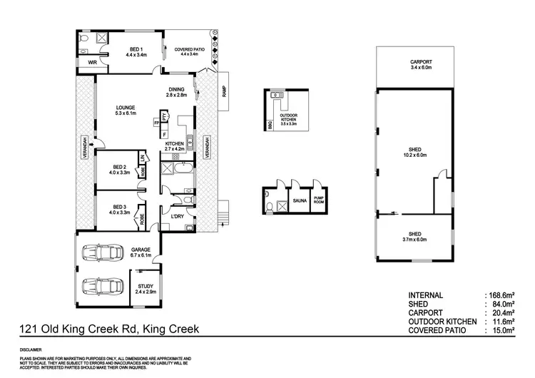 Floorplan of Homely house listing, 121 Old King Creek Road, King Creek NSW 2446