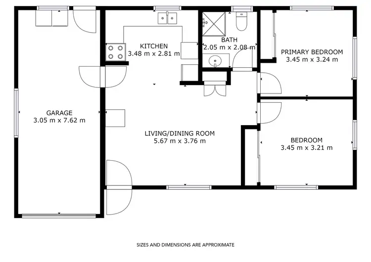 Floorplan of Homely semi-detached listing, 1/22 Barnard Drive, Mount Sheridan QLD 4868