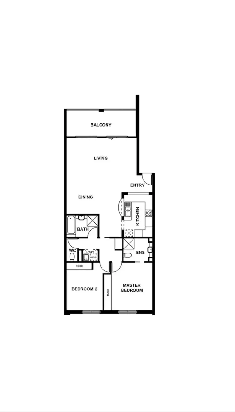 Floorplan of Homely unit listing, 32/50 Lampard Circuit, Bruce ACT 2617