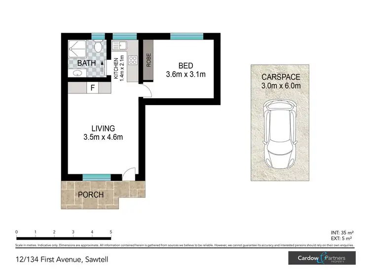 Floorplan of Homely unit listing, 12/134 First Avenue, Sawtell NSW 2452