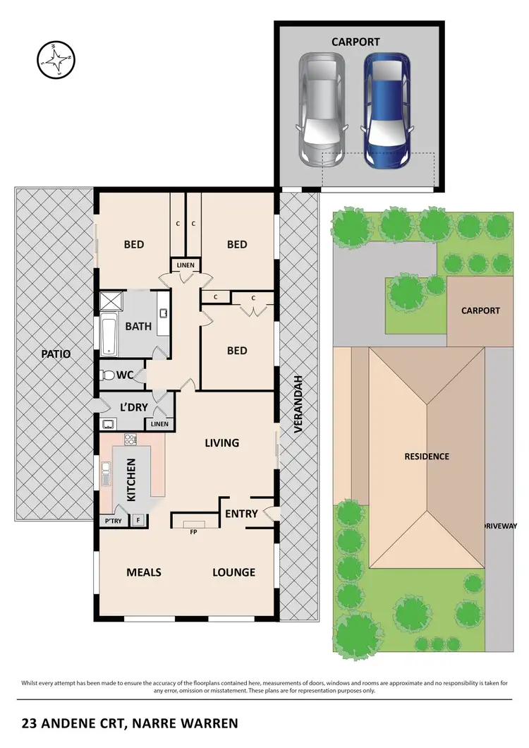 Floorplan of Homely house listing, 23 Andene Drive, Narre Warren VIC 3805