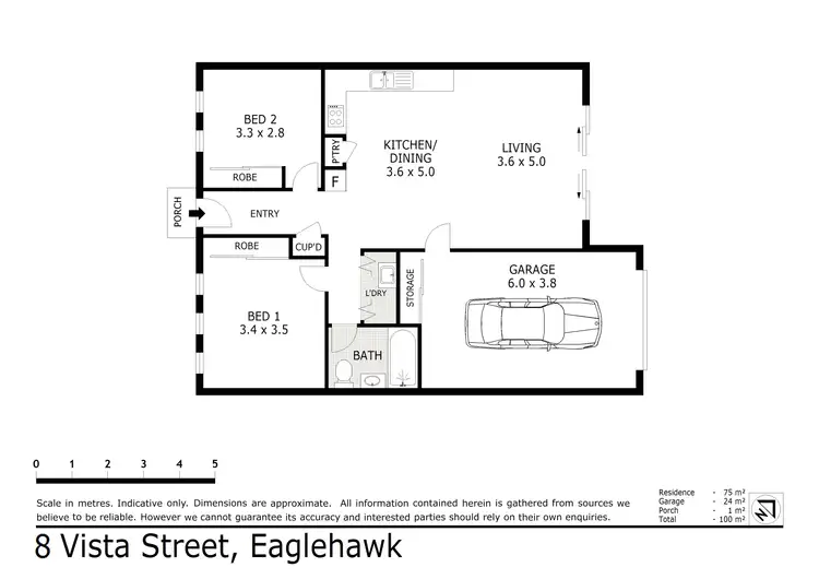 Floorplan of Homely townhouse listing, 8 Vista Street, Eaglehawk VIC 3556