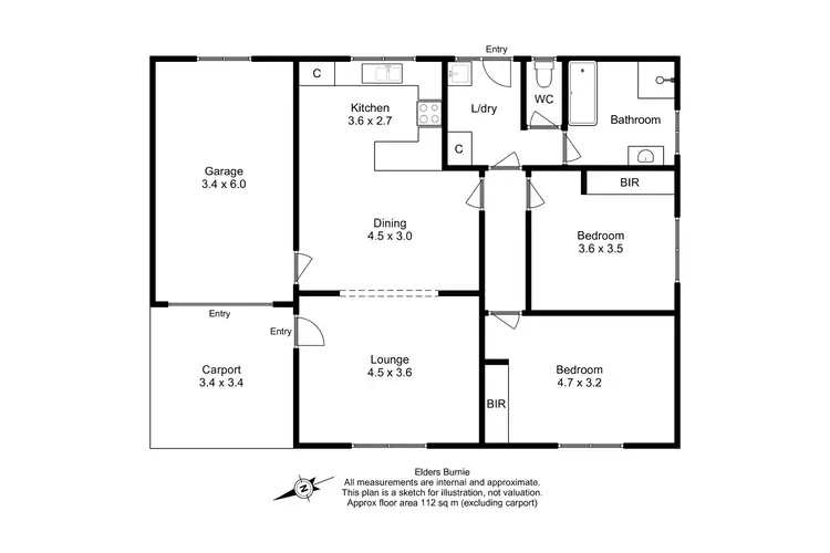 Floorplan of Homely house listing, 4/107-111 Mooreville Road, Shorewell Park TAS 7320