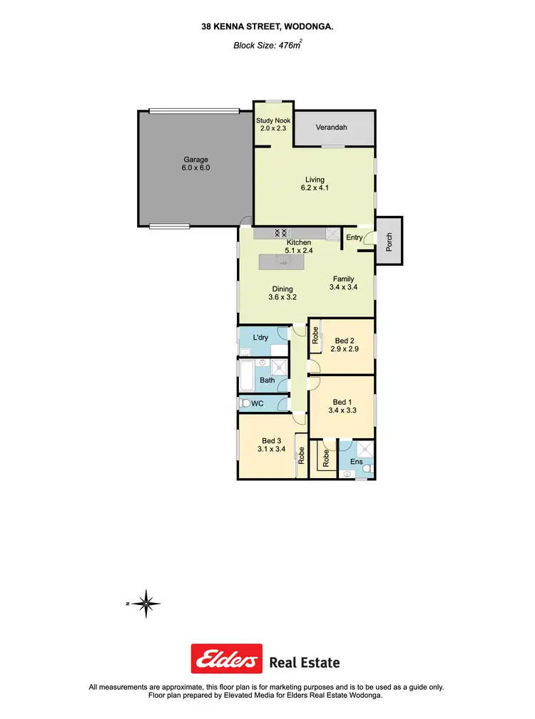 Floorplan of Homely house listing, 38 Kenna Street, Wodonga VIC 3690