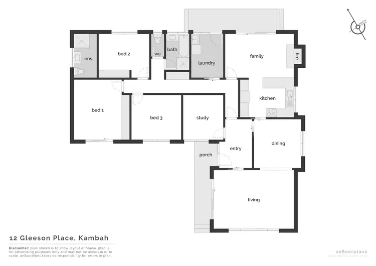 Floorplan of Homely house listing, 12 Gleeson Place, Kambah ACT 2902