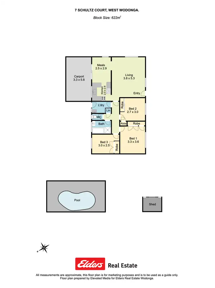 Floorplan of Homely house listing, 7 Schultz Court, Wodonga VIC 3690