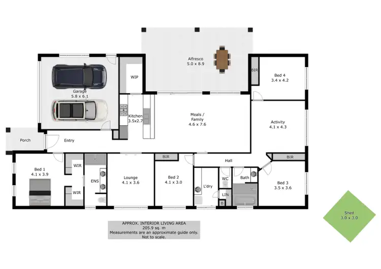 Floorplan of Homely house listing, 7 Vining Court, Wodonga VIC 3690