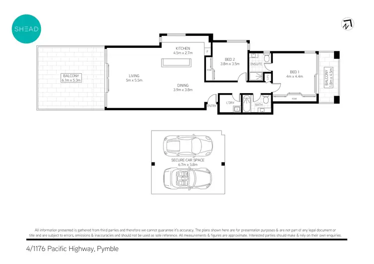 Floorplan of Homely apartment listing, 4/1176 Pacific Highway, Pymble NSW 2073