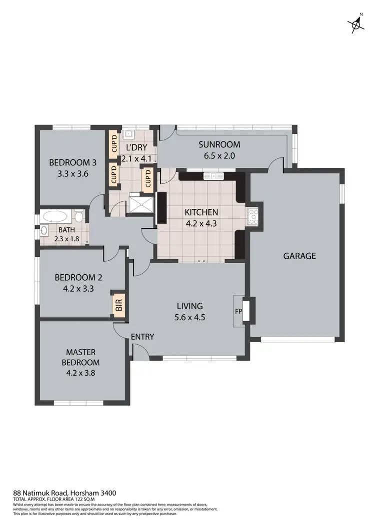 Floorplan of Homely house listing, 88 Natimuk Road, Horsham VIC 3400