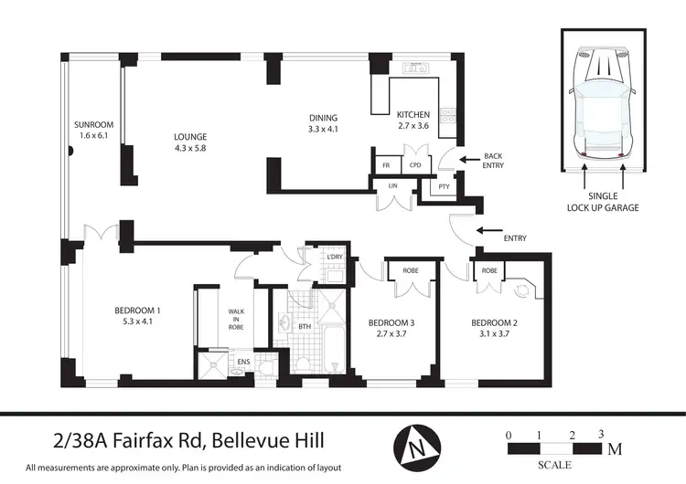 Floorplan of Homely apartment listing, 2/38A Fairfax Road, Bellevue Hill NSW 2023