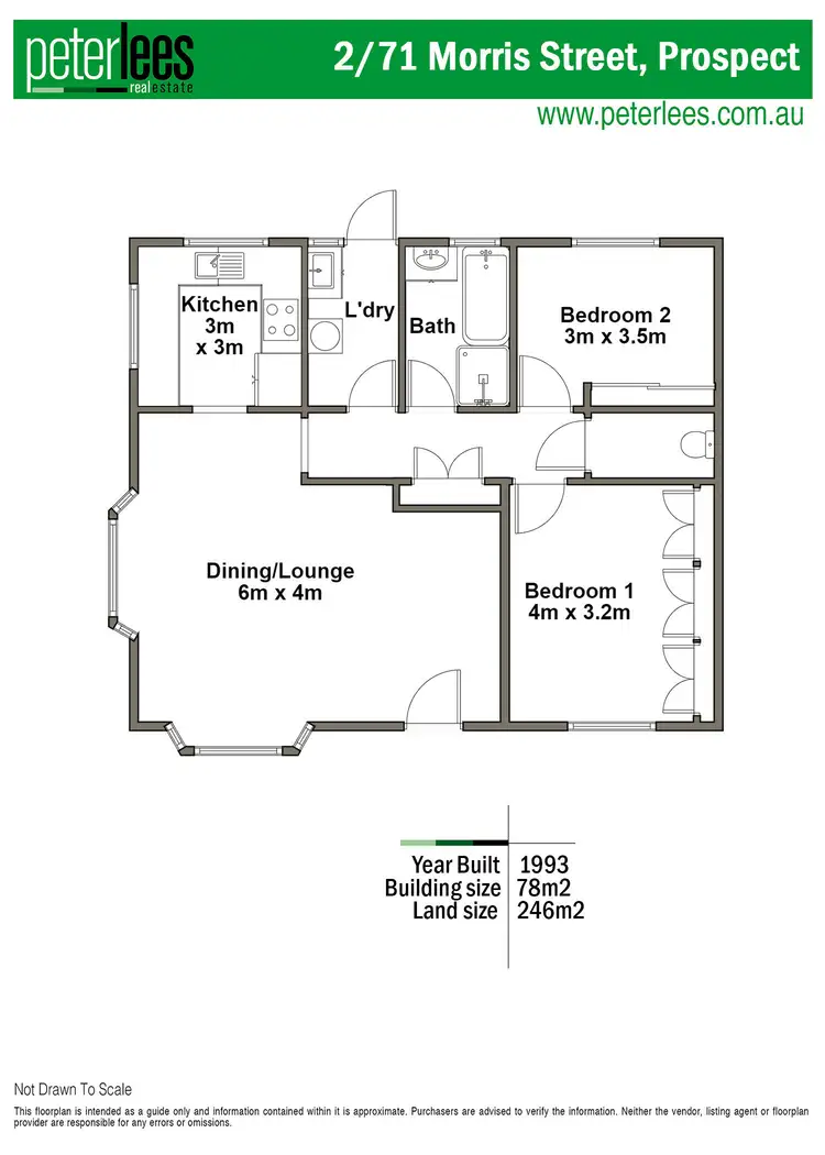 Floorplan of Homely unit listing, 2/71 Morris Street, Prospect TAS 7250