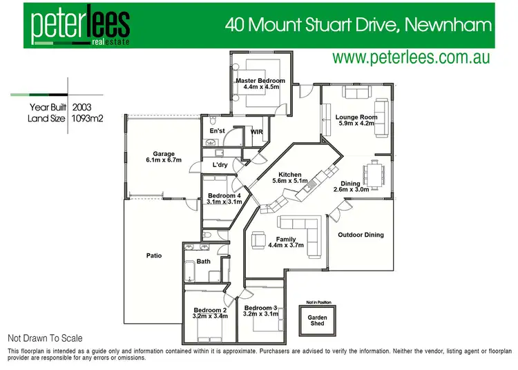 Floorplan of Homely house listing, 40 Mount Stuart Drive, Newnham TAS 7248
