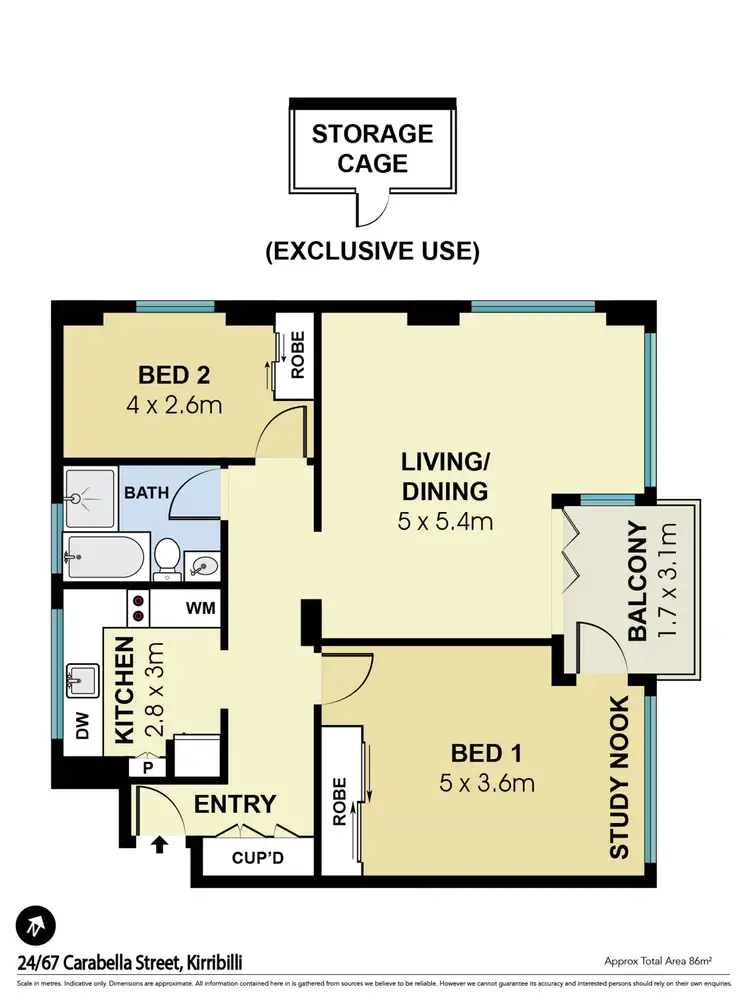 Floorplan of Homely apartment listing, 24/67 Carabella Street, Kirribilli NSW 2061