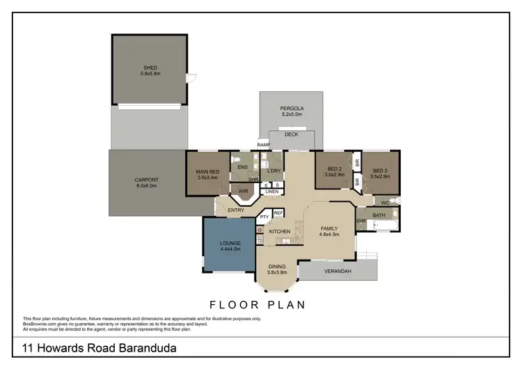 Floorplan of Homely house listing, 11 Howards Road, Baranduda VIC 3691