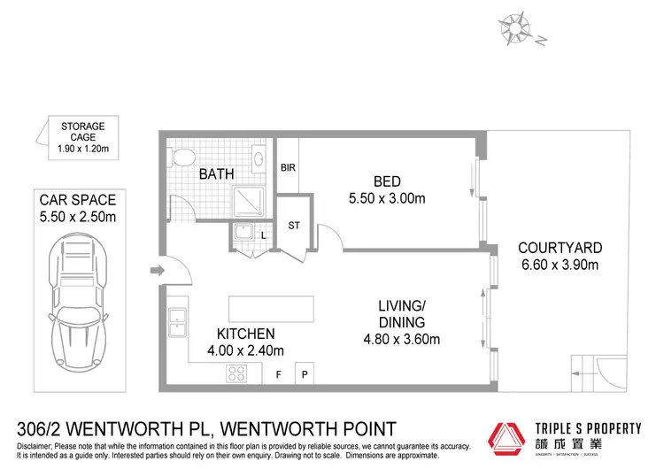 Floorplan of Homely apartment listing, 306/2 Wentworth Place, Wentworth Point NSW 2127
