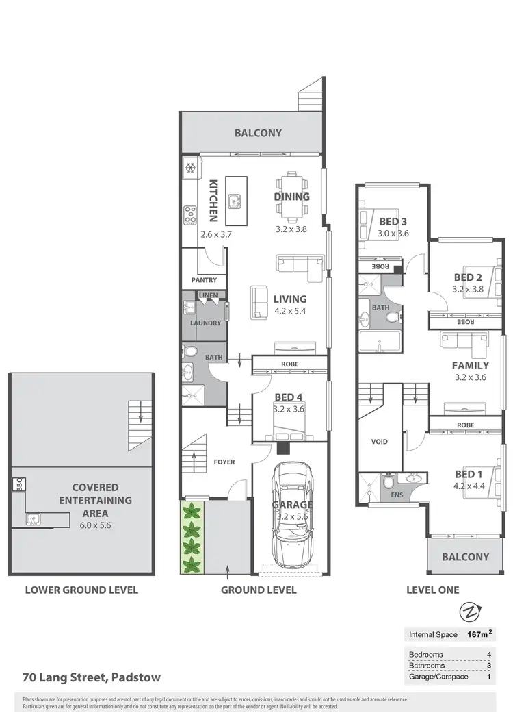 Floorplan of Homely semi-detached listing, 70 Lang Street, Padstow NSW 2211