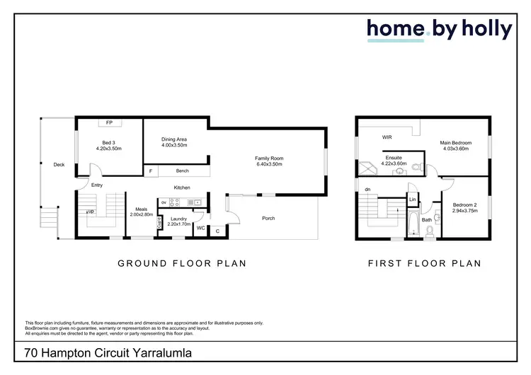 Floorplan of Homely semi-detached listing, 70 Hampton Circuit, Yarralumla ACT 2600