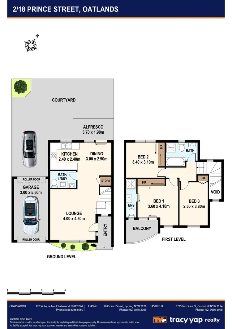 Floorplan of Homely townhouse listing, 2/18-20 Prince Street, Oatlands NSW 2117