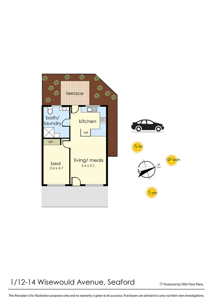 Floorplan of Homely unit listing, 1/12-14 Wisewould Avenue, Seaford VIC 3198