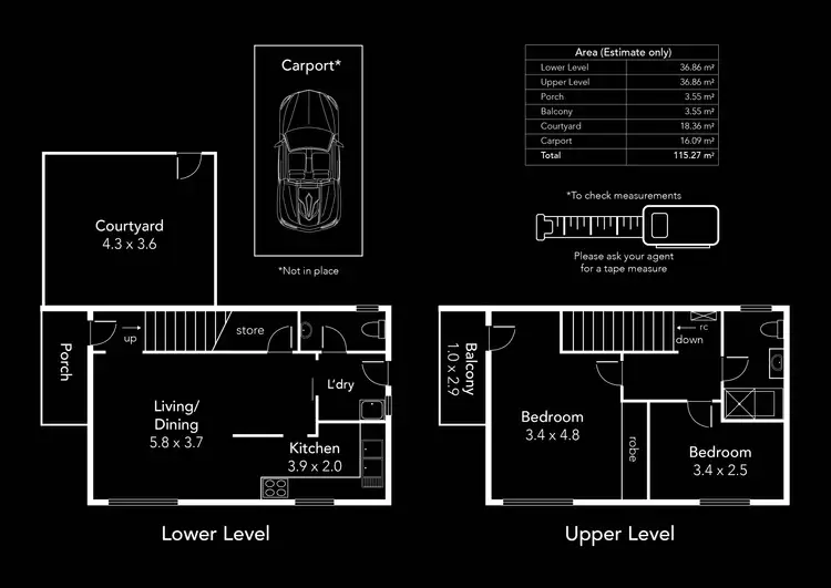Floorplan of Homely unit listing, 7/390-394 Sir Donald Bradman Drive, Brooklyn Park SA 5032