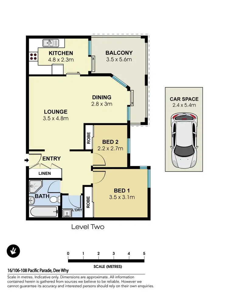 Floorplan of Homely apartment listing, 16/106-108 Pacific Parade, Dee Why NSW 2099