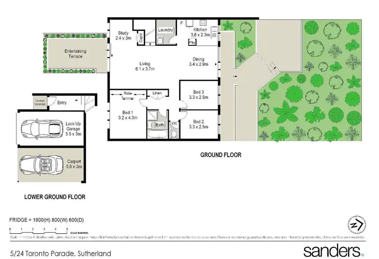 Floorplan of Homely townhouse listing, 5/24 Toronto Parade, Sutherland NSW 2232