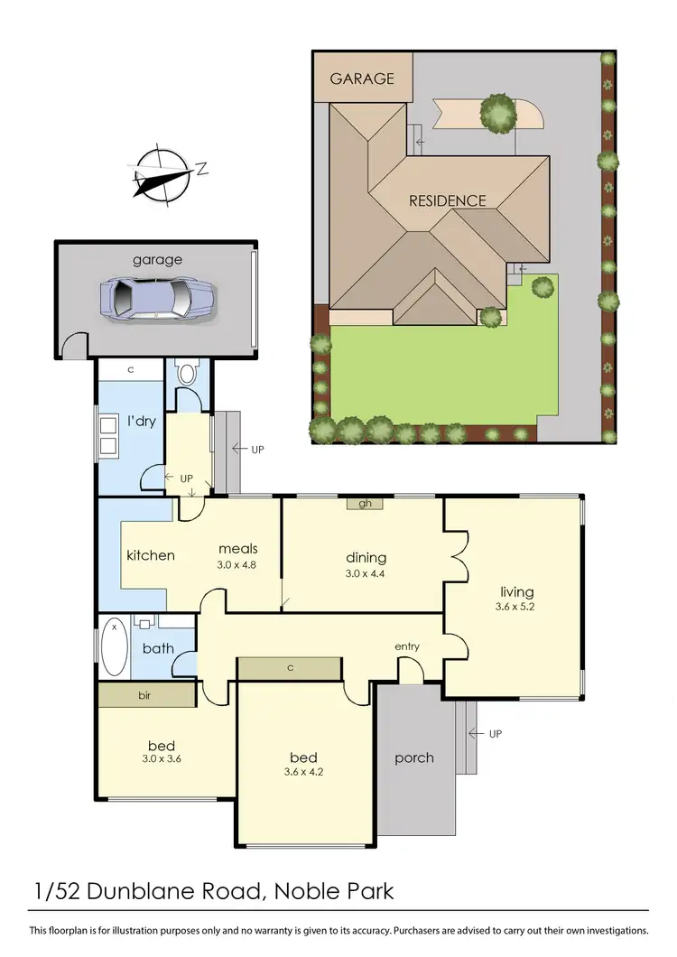 Floorplan of Homely unit listing, 1/52 Dunblane Road, Noble Park VIC 3174
