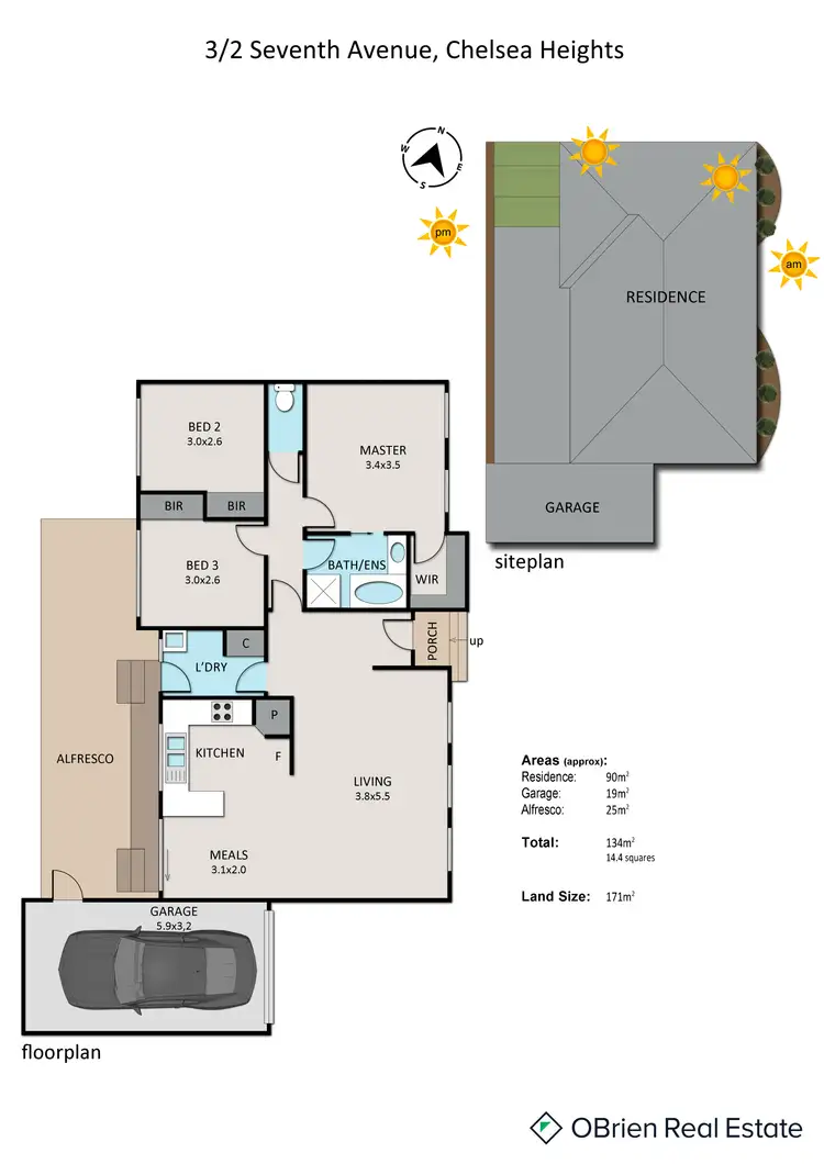 Floorplan of Homely unit listing, 3/2 Seventh Avenue, Chelsea Heights VIC 3196