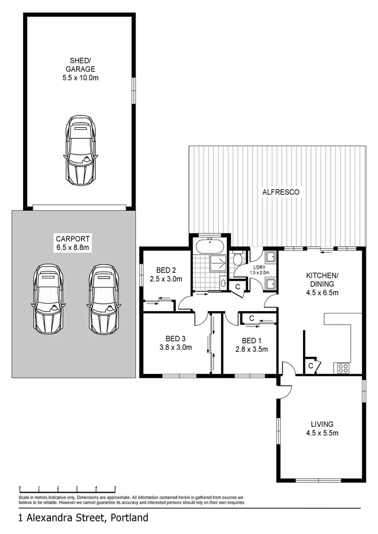 Floorplan of Homely house listing, 1 Alexandra Street, Portland VIC 3305