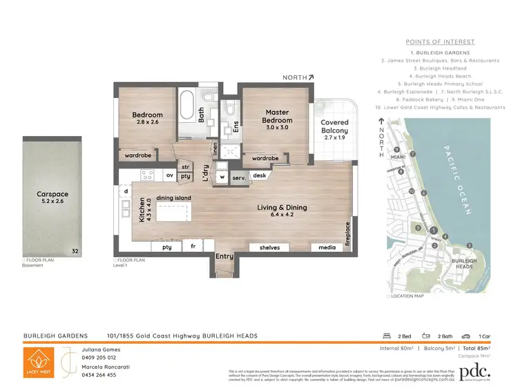 Floorplan of Homely unit listing, 101/1855 Gold Coast Highway, Burleigh Heads QLD 4220