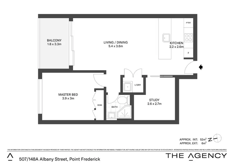 Floorplan of Homely apartment listing, 507/148a Albany Street, Point Frederick NSW 2250