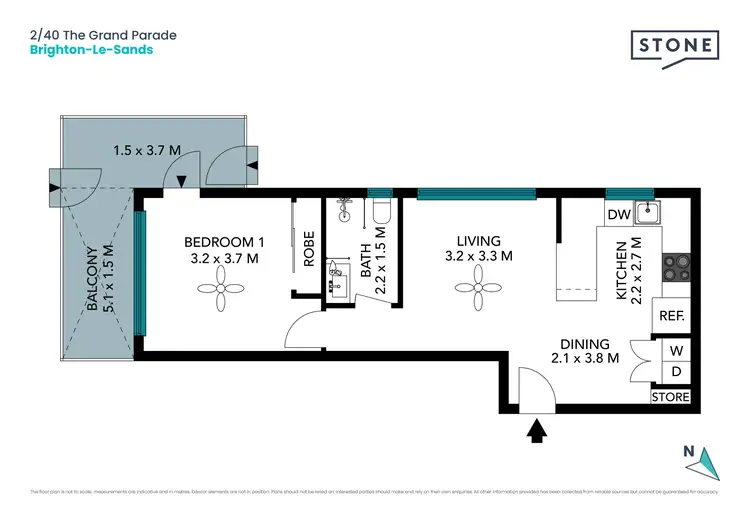 Floorplan of Homely apartment listing, 2/40 The Grand Parade, Brighton-Le-Sands NSW 2216