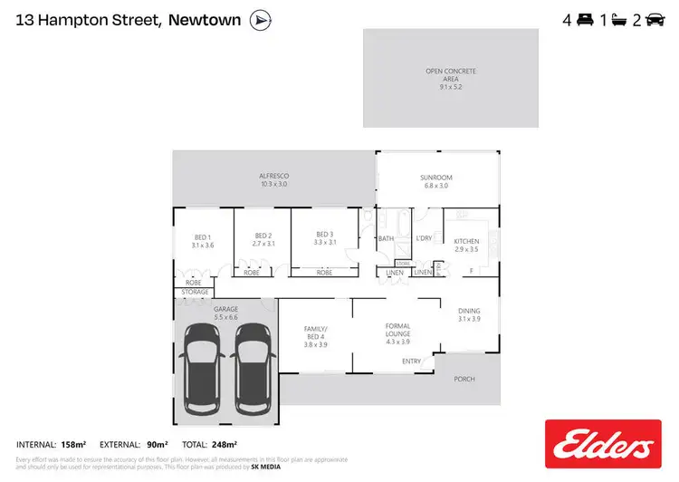 Floorplan of Homely house listing, 13 Hampton Street, Newtown QLD 4350