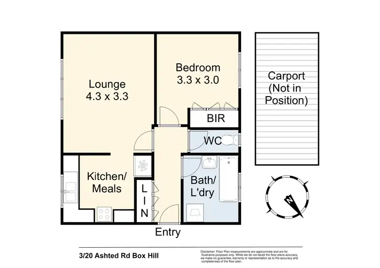 Floorplan of Homely unit listing, 3/20 Ashted Road, Box Hill VIC 3128