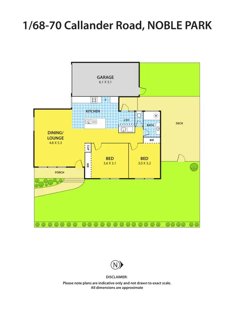 Floorplan of Homely unit listing, 1/68-70 Callander Road, Noble Park VIC 3174