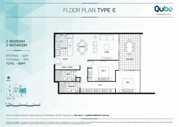 Floorplan of Homely unit listing, Level 24/119/31 Queensland Avenue, Broadbeach QLD 4218