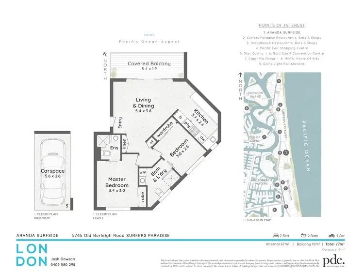 Floorplan of Homely apartment listing, 5/65 Old Burleigh Road, Surfers Paradise QLD 4217