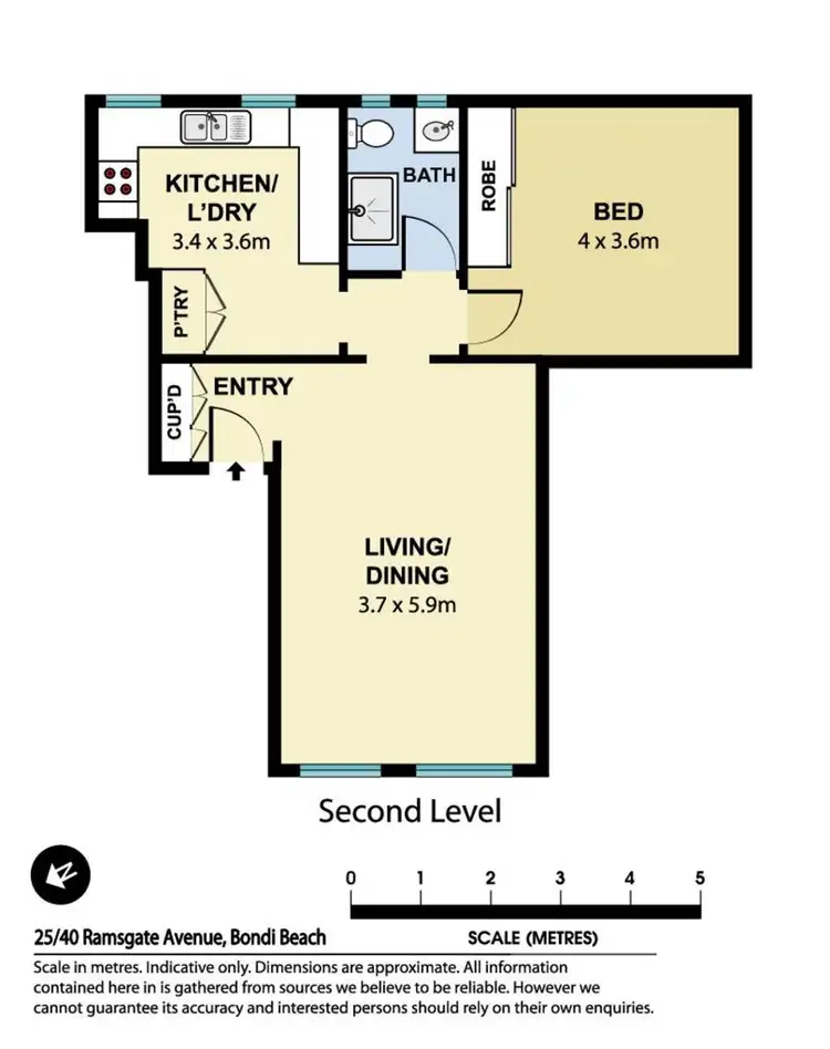 Floorplan of Homely apartment listing, 25/40-42 Ramsgate Avenue, Bondi Beach NSW 2026