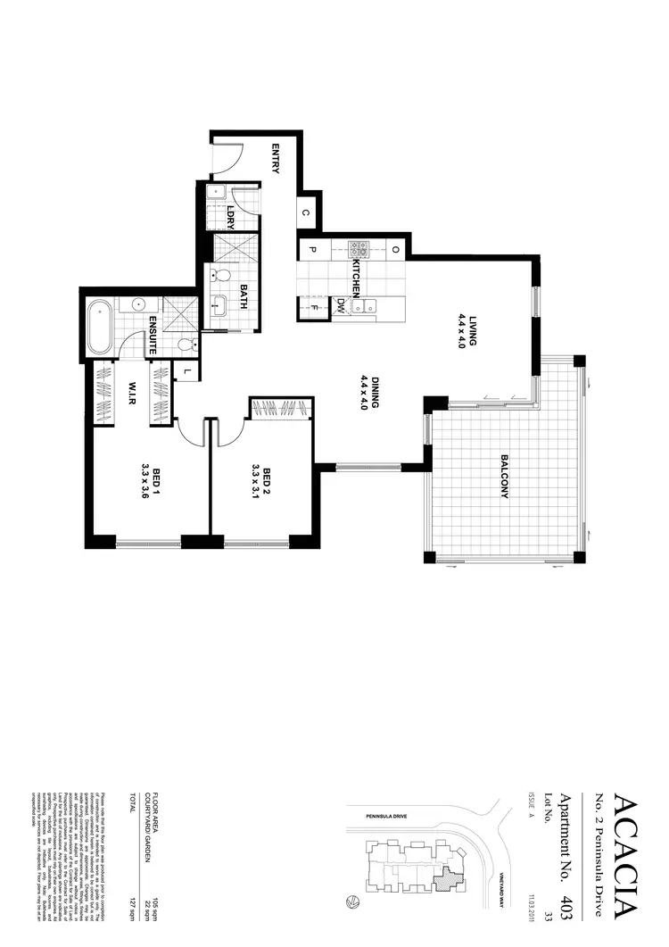 Floorplan of Homely apartment listing, 403/2 Peninsula Drive, Breakfast Point NSW 2137